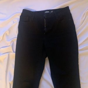 Old Navy Rockstar black super skinny high rise jeans size 8 short